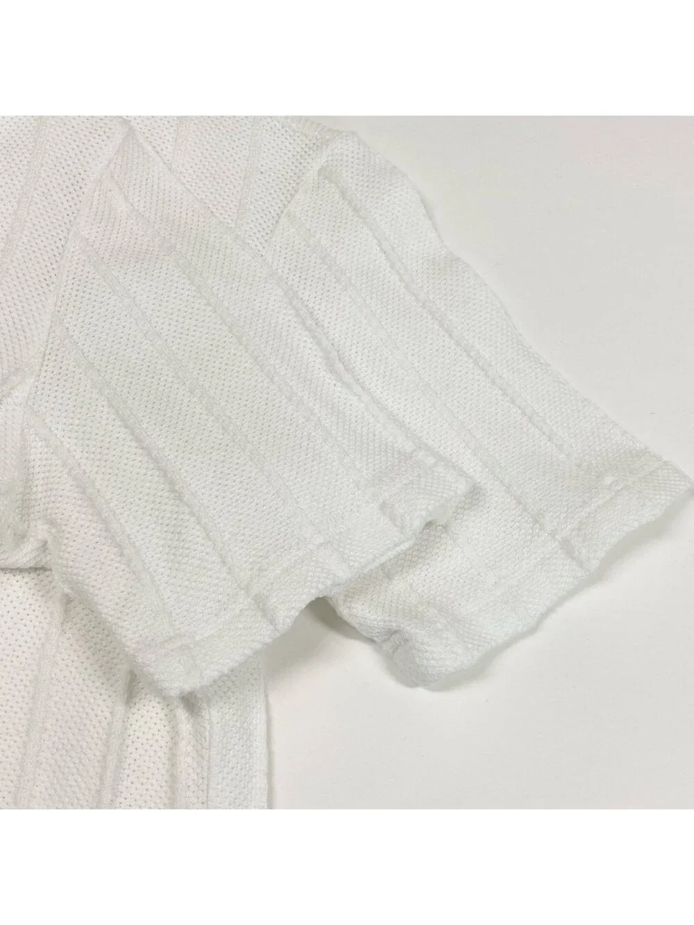 Dior Short Sleeve Knit Summer Sweater Emblem Embroidery White Cotton M